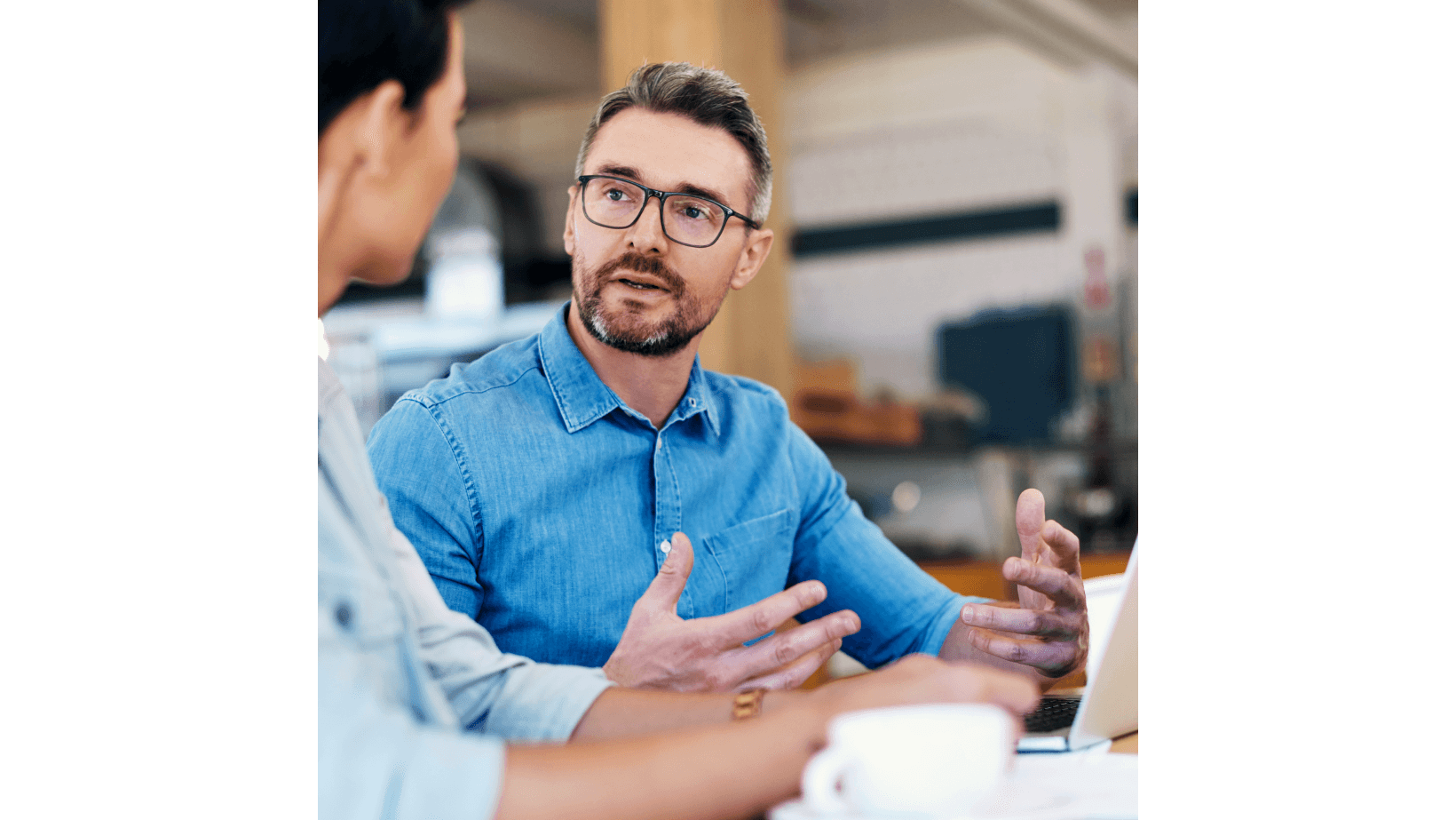 Two man in a business discussion